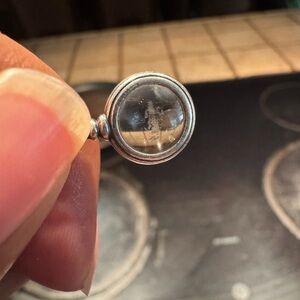 James Avery Silver Clear Stone Ring